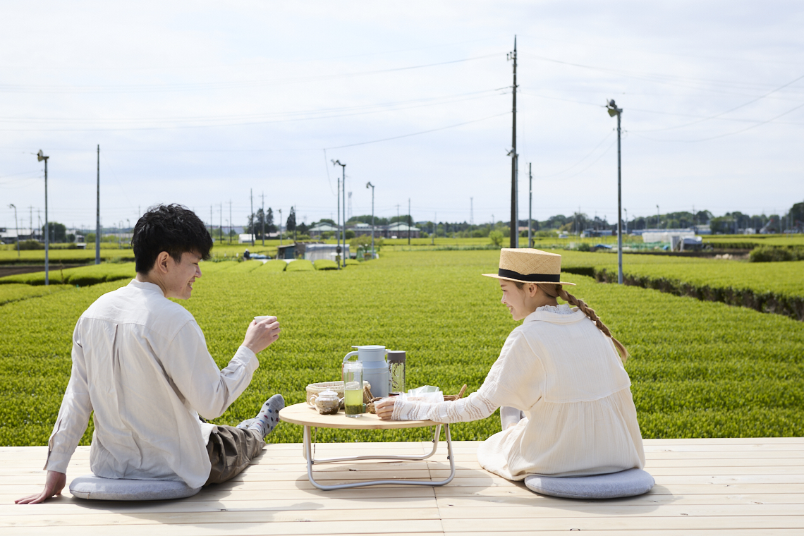 全方位的，包場享受廣闊的狹山茶田！體驗空著手野餐！